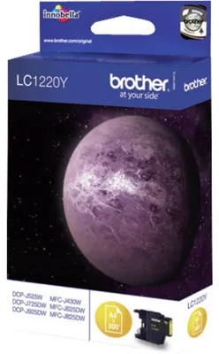 Zdjęcie produktu dla Żółty wkład do drukarki Brother LC1220Y