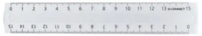 Produktbild von Lineal Kunststoff transparent 15cm Packung mit 20 Stück