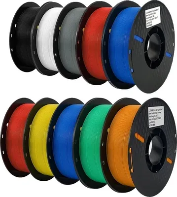 Produktbild von PLA-Filament, für 3D-Drucker, FDM-kompatibel, Durchmesser 1,75 mm, 10KG MIX Farbe C