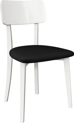 Produktbild von MIRJAN24 Stuhl Hugo New VI, Esszimmerstuhl aus Buchenholz, 47x48x86 cm (Holzfarbe: Weiß, Stofffarbe: Kronos 07)