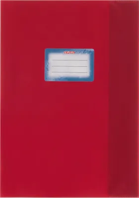 Produktbild von 5 Herlitz Heftumschläge / Hefthüllen DIN A4 / Baststruktur / Farbe: rot