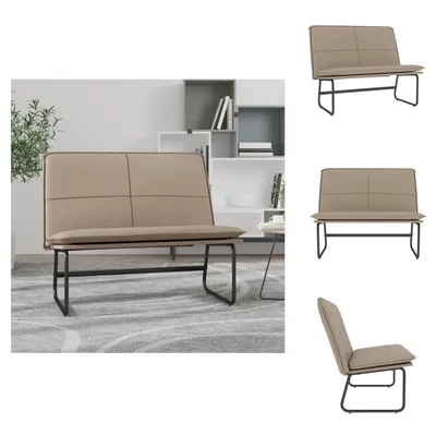 Obrázok produktu pre vidaXL Lavica cappuccino-hnedá 100x75x76 cm Imitácia kože - Lavice