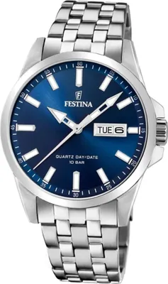 Festina F20357/3 Herrenuhr Quarz Stahl/Blau 1