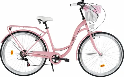 Produktbild von Damenfahrrad Davi Emma 28", 7 Gänge, 160-185 cm, Rosa/Schwarz