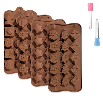 Siliconen Chocoladeform, 4er-Set, BPA-frei, hitzebeständig