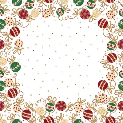 Produktbild von Sovie HORECA Weihnachtstischdecke Belinda aus Linclass® Airlaid 80 x 80 cm, 20 Stück - Weihnachtskugeln
