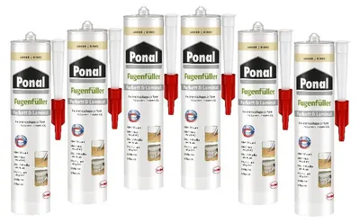 Produktbild von Ponal Fugenfüller Parkett & Laminat, Kartusche, Ahorn/Birke, 6x280ml