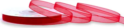 Produktbild von Organzaband 6mm x 25m Rolle Rot