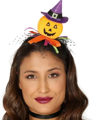 Immagine prodotto di Halloween magia zucca cappello cerchietto strega cappello festa accessorio notte spaventosa copricapo, colore: arancione