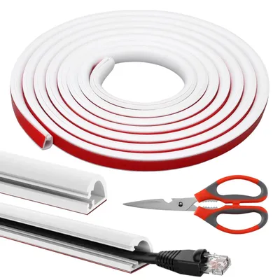 Obrázek produktu pro Samolepicí kabelová lišta - Kabelová lišta na podlahu - Kabelový most - Flexibilní PVC - Kryt kabelů - Možnost nátěru - Kabelový kanál