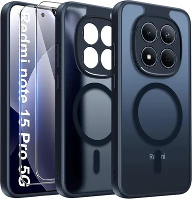 Produktbild von Hülle + 2X Schutzglas für Xiaomi Redmi Note 15 Pro 5G Panzerfolie MagSafe Case