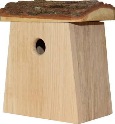 Produktbild von Dehner Natura Premium Nistkasten Lene, zum Hängen, 21 x 17.5 x 13 cm, Ø Flugloch 27 mm, FSC®-es Kiefernholz, natur