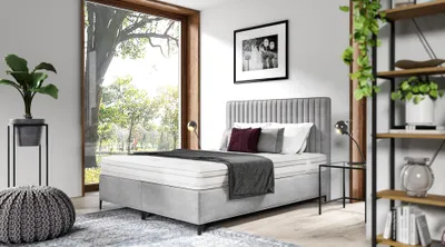Produktbild von Polsterbett Schlafzimmer Bett Luxus neu Design Modern Holz Einrichtung Textil