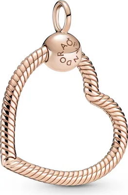 Productafbeelding van Pandora hanger 389384C00 Moments hartbedel, verguld met 14 karaat roze goud