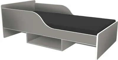 Produktbild von SMILE Kinderbett 140x70 grau