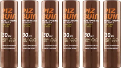 Productafbeelding van Piz Buin Moisturising beschermende lippenbalsem SPF30 6 stuks