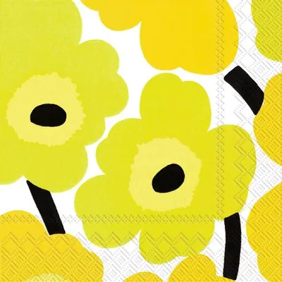 Produktbild von Servietten 25x25 cm - UNIKKO yellow