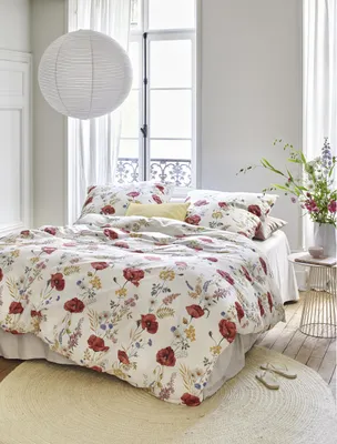 Produktbild von Irisette Seersucker Bettwäsche-Garnitur Easy 8519  Farbe rot Größe  155x220+80x80cm