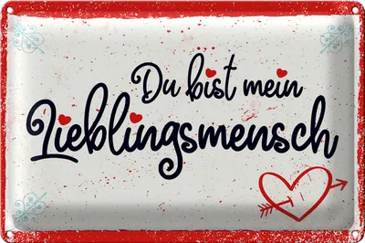 Produktbild von Blechschild Spruch 18x12cm Du bist mein Lieblingsmensch