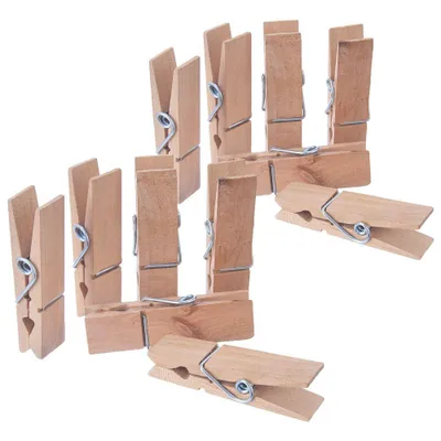Immagine prodotto di ORION mollette in legno mollette per abiti mollette decorative SET 12 pezzi 7,2 cm