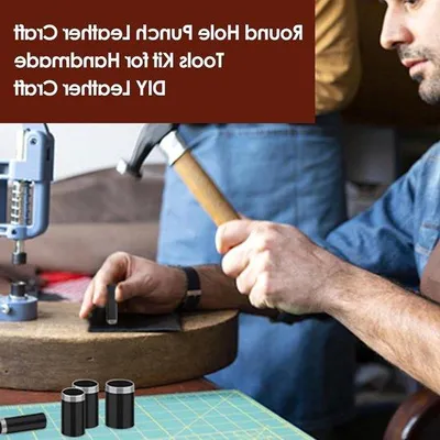Produktbild von Lederperforationsset - 1-15mm Locher - Handwerkzeug - Für Uhrenband - Leichter Kunststoffgriff.