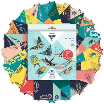Produktbild von Clairefontaine Origami, 60Bl 3 Formate, Insekten