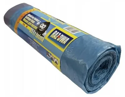 Produktbild von HDPE Müllbeutel mit Zugband, 35L, Blau