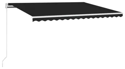 Obrázok produktu pre vidaXL Markíza ručne výsuvná s LED 450x350 cm antracitová