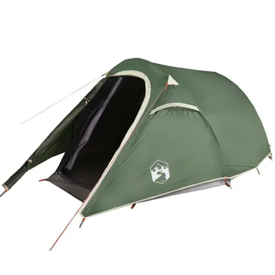 Image de Tente de camping tunnel 3 personnes vert imperméable