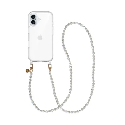 Produktbild von Pearlfection Transparant Cord Hülle - Long cord  - Kompatibel mit iPhone 16 Plus