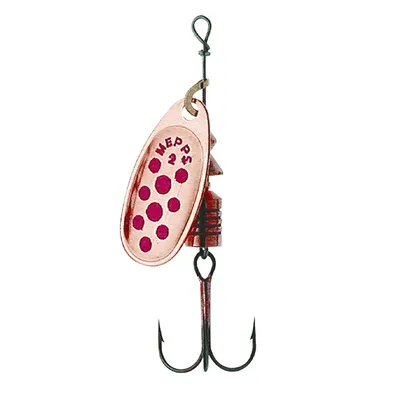 Image de DAIWA Mepps Aglia, à pois, cuiller tournante, cuivre/rouge, 1 pièce, 52-04013 P