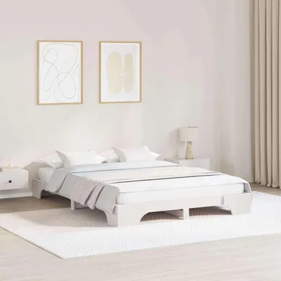 Produktbild von Maison Exclusive - Bettrahmen Weiß 160 x 200 cm Massives Kiefernholz