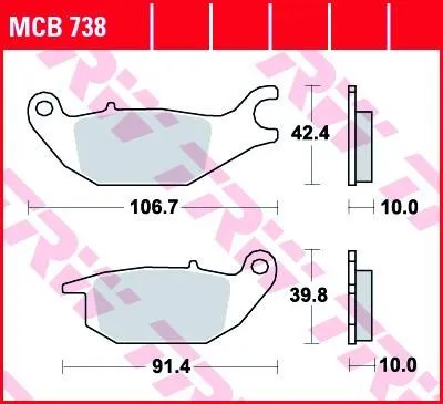 Produktbild von TRW Bremsbelagsatz MCB738 XL125V Varadero JC32 Papio 125