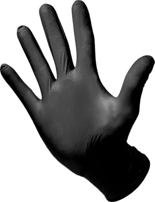 Produktbild von DULA Nitril-Handschuhe - Größe S - Einweghandschuh - Puderfrei - Schwarz - 100 Stück