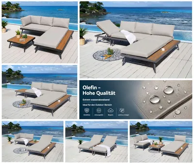 Produktbild von ALEOS. BARBADOS Outdoor Gartenlounge Eck-Lounge, Multifunktion, wetterfest