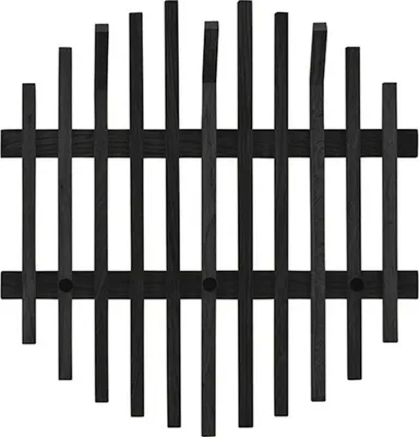 Image de Garderobenpaneel >BANTRY< in schwarz - 58x60x11x60 (BxHxTxD)