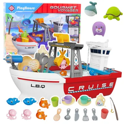 Produktbild von Fischerboot mit Wasserzirkulation und interaktivem Angelzubehör