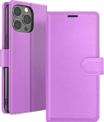 Obrázek produktu pro Zanaé, flipové pouzdro na iPhone 13 Pro s držákem na karty a magnetickou klopou, fialové