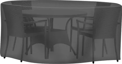 Produktbild von tepro Abdeckhaube Universal für Sitzgruppe rund klein, schwarz (200 x 200 x 95 cm)