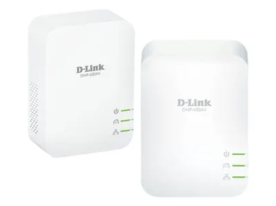 Produktbild von D-Link DHP-P601AV, 1000 Mbit/s, IEEE 802.3, IEEE 802.3u, Gigabit Ethernet, 10,100,1000 Mbit/s, 128-bit AES, 3,7 W