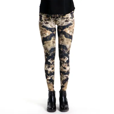 Produktbild von cosey - bedruckte bunte Leggins (Einheitsgröße) - Design Marmor Camouflage