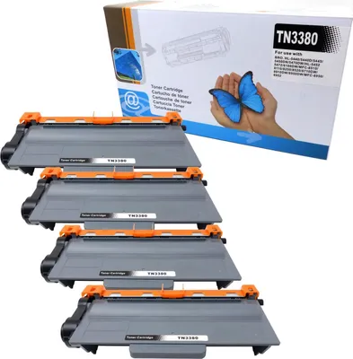 Produktbild von 4x D&C Toner kompatibel mit Brother TN3380 – Hohe Kapazität, 8.000 Seiten pro Toner, Schwarz