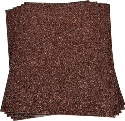 Produktbild von Moosgummiplatte Glitter  dunkelbraun 200 x 300 x 2 mm