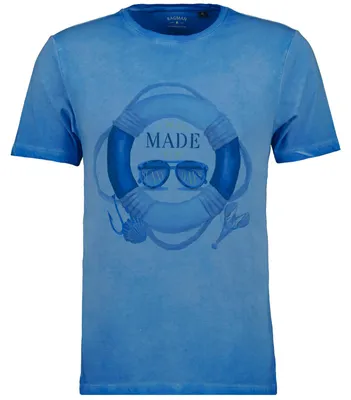 Produktbild von Ragman T-Shirt XXL blau Frontprint maritim Usedlook