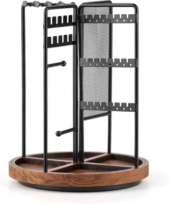 Produktbild von Famanu Schmuckständer drehbar - Aufbewahrung für Ohrringe, Ringe, Armbänder, Uhren