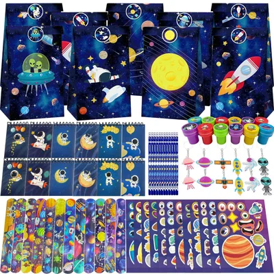 Imagen del producto de Conjunto de bolsas de fiesta temáticas para niños, con juguetes y pegatinas