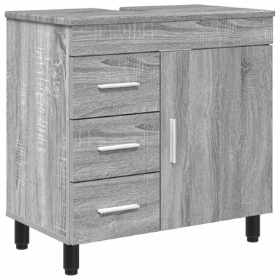 Image de Meuble-lavabo vidaXL gris Sonoma 60 x 35 x 60 cm en aggloméré