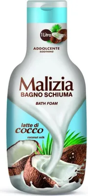 Immagine prodotto di Malizia | Gel doccia con latte di cocco ed estratto di mandorle - 1 l - per tutti i tipi di pelle - delicato - idratante naturale