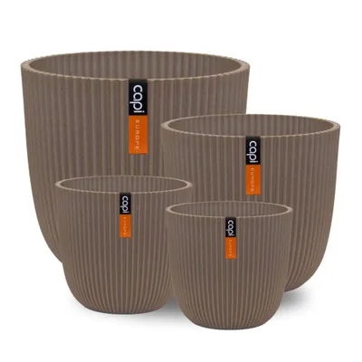 Produktbild von Capi Europe - Geschenkset Topf kugel Groove 'made with' - Warm taupe - Set L
