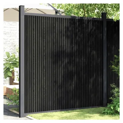 Produktbild von Zaunelement Grau 173x186 cm WPC als Gartenzaun oder Sichtschutzzaun
